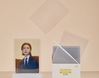 Mandu Deco Custom Clear Kpop Mini Tour Sized Toploaders (35PT) + Protective Film on Both Sides for Toploader Deco Photocard