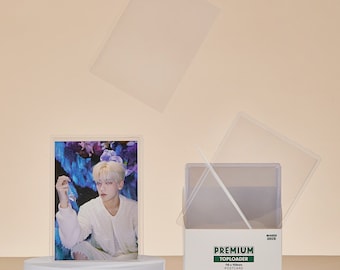 Mandu Deco Custom Clear 4&quot; x 6&quot; Postcard Toploaders (35PT) + Protective Film on Both Sides for Toploader Deco Photocard