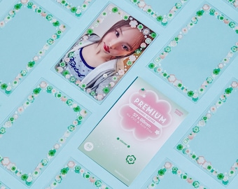 Custom Four Leaf Clover Photocard Card Sleeve 50 Pack | Hard Kpop Photocard Sleeve | Card Protector NO PVC and Acid Free Sleeve