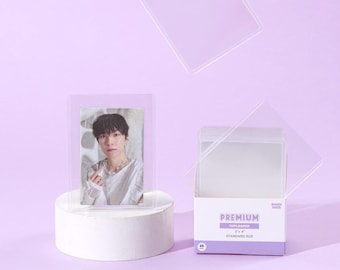 3x4” PVC-FREE Clear Kpop Photocard Toploaders (35PT) + Protective Film on Both Sides for Toploader Deco Photocard Trading Game Protective