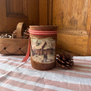 Christmas, Farmhouse, Primitive, Grungy, Rusty Tin Can