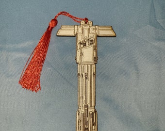 Kylo Ren Lightsaber Wood Engraved Bookmark with or without Tassel