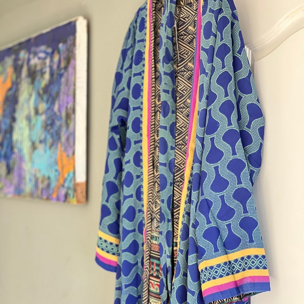 Green Lotus Reversible Kimono