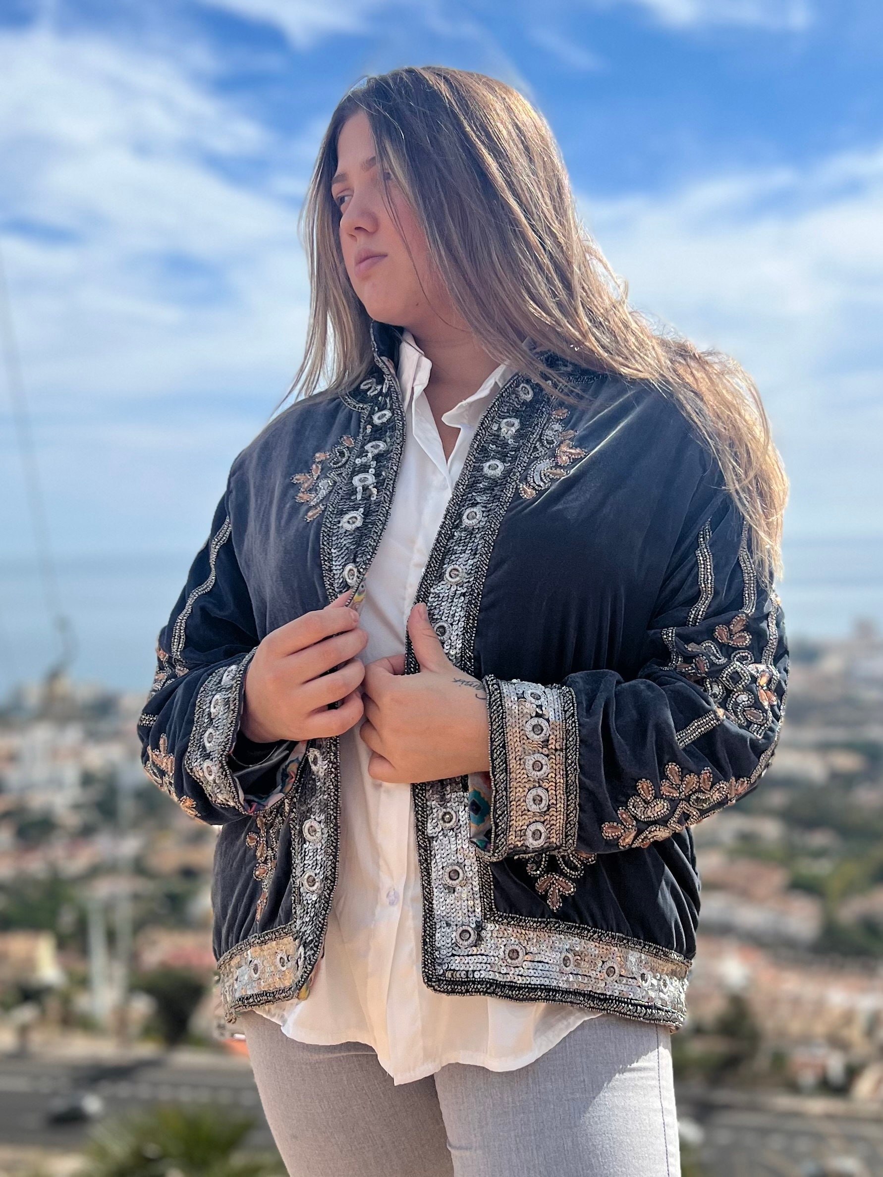 Short Embroidered Jacket - Etsy Short Embroidered Jacket - Etsy