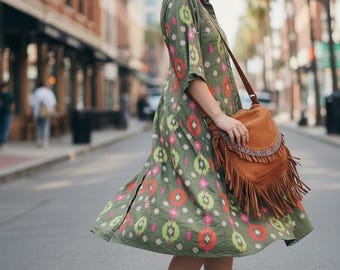 Abito a camicia in cotone ricamato, abito a camicia, abito boho, abito kimono, cappotto da donna, abito kimono in cotone ricamato.