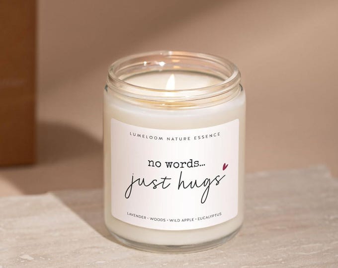 Sympathy Candle Gift for Grief, Comfort & Healing Lavender Soy Candle, Thoughtful Bereavement, Memorial Keepsake