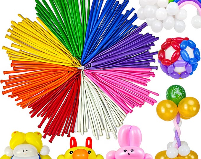 Long Twisting Balloons 100PCS Animal Balloon Pack
