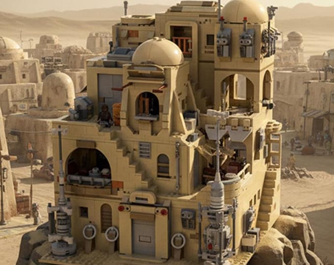 1971 PCS Medieval Planet Tavern Building Blocks | Medieval MOC Architecture Puzzle Display Set