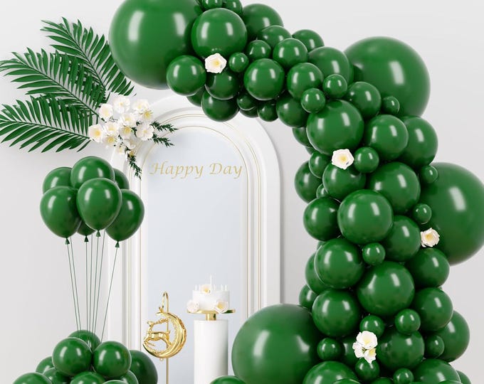 Dark Green Balloons Arch Kit 130PCS Party Decoration Set