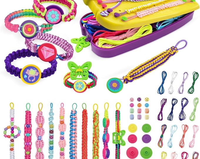 Friendship Bracelet Making Kit – DIY Craft Set with Beads, Loom & Strings (Ages 6–13)