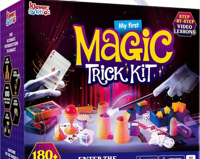 180+ Magic Tricks Kit for Kids | Beginner Magician Set with Video Lessons | Confidence-Building Educational Toy Ages 6–12