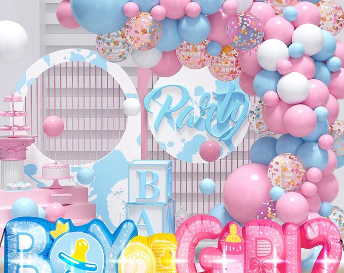 Gender Reveal Inflatable Yard Decoration 11FT Party Display Set