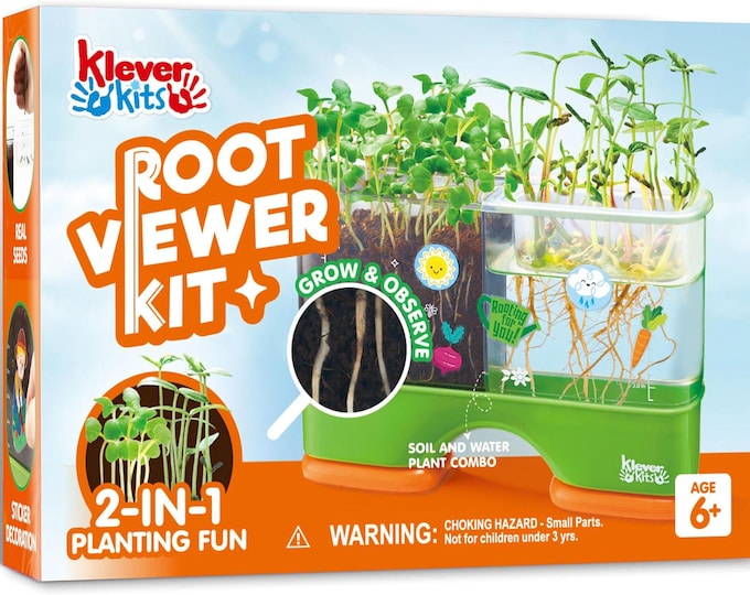 Root Viewer Plant Science Kit for Kids | 2-in-1 Soil & Hydroponic STEM Growing Kit | Hands-On Biology Learning Toy Ages 6+