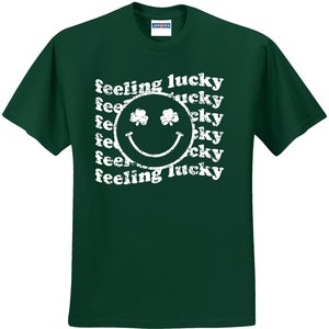 Feeling Lucky Shamrock, Unisex Jerzees T-Shirt, St Patrick&#39;s, Irish Pride