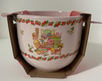 Strawberry Shortcake Ramen bowl with chopsticks and spoon