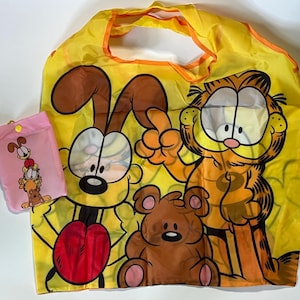 Large Garfield and Friends reusable fold-up shopping bag