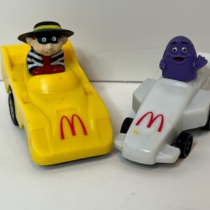 1980年代のヴィンテージマクドナルドハッピーミールカーのおもちゃ