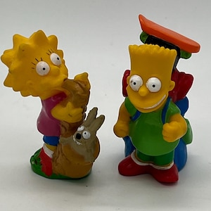 Simpsons vintage Bart and Lisa Simpson PVC figures