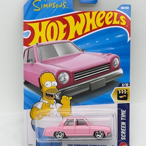 Hot Wheels Screen Time Simpsons car die cast on card