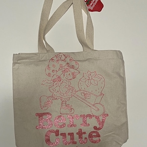 Torba typu tote z brokatem i wzorem Strawberry Shortcake