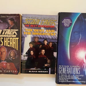 Vintage Star Trek The Next Generation TNG novels lot of 3