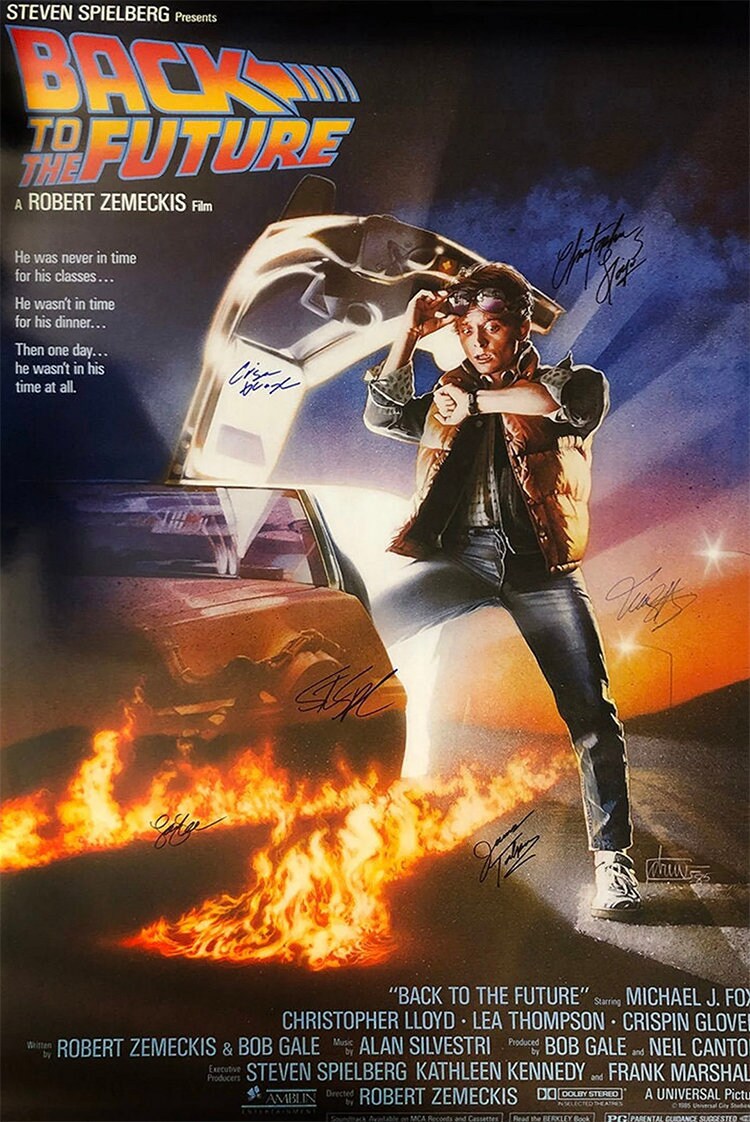 "BACK TO THE FUTURE 2" Michael J Fox Modern Classic Movie Poster A1A2A3A4Sizes 