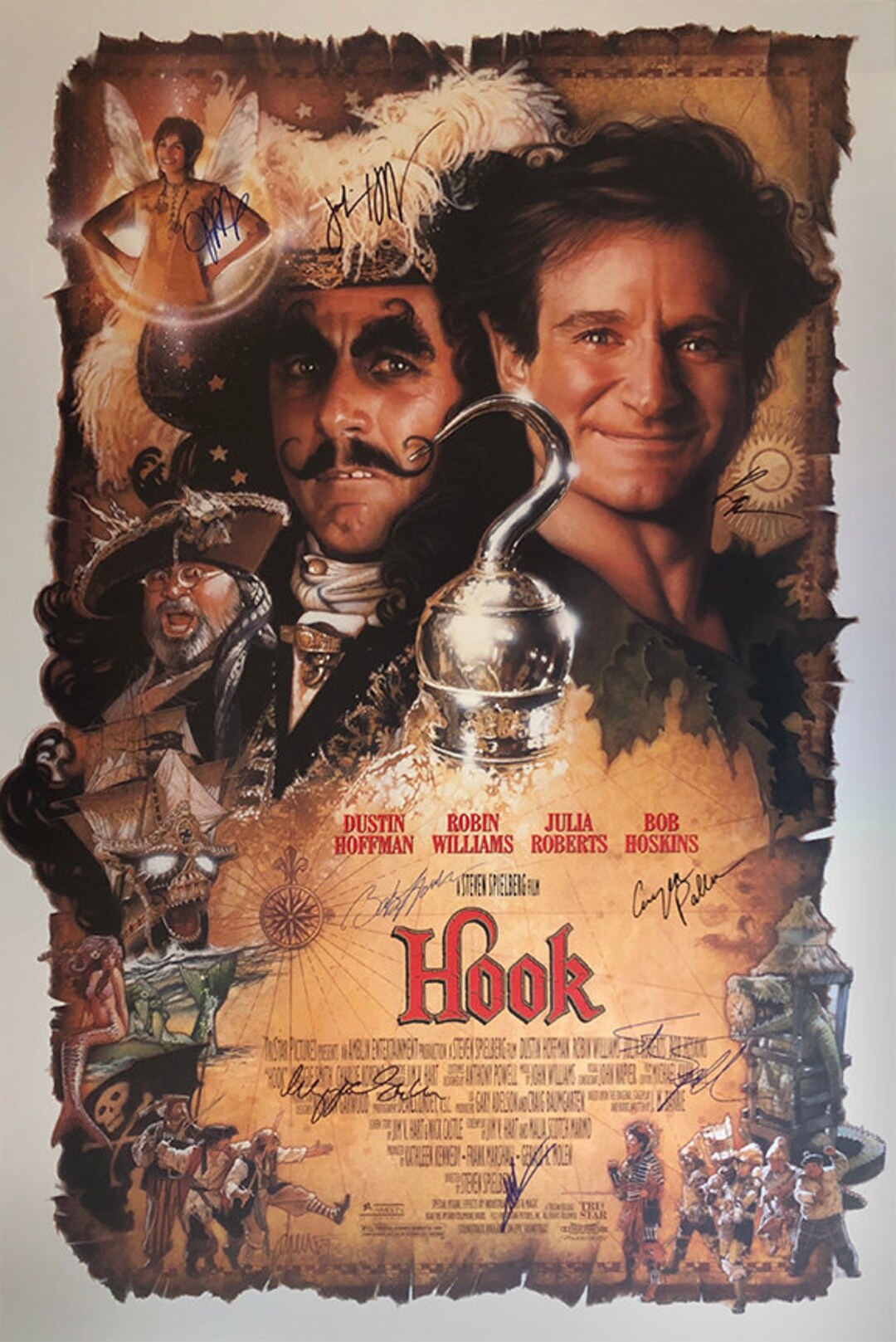 Signed Hook Movie Poster Etsy