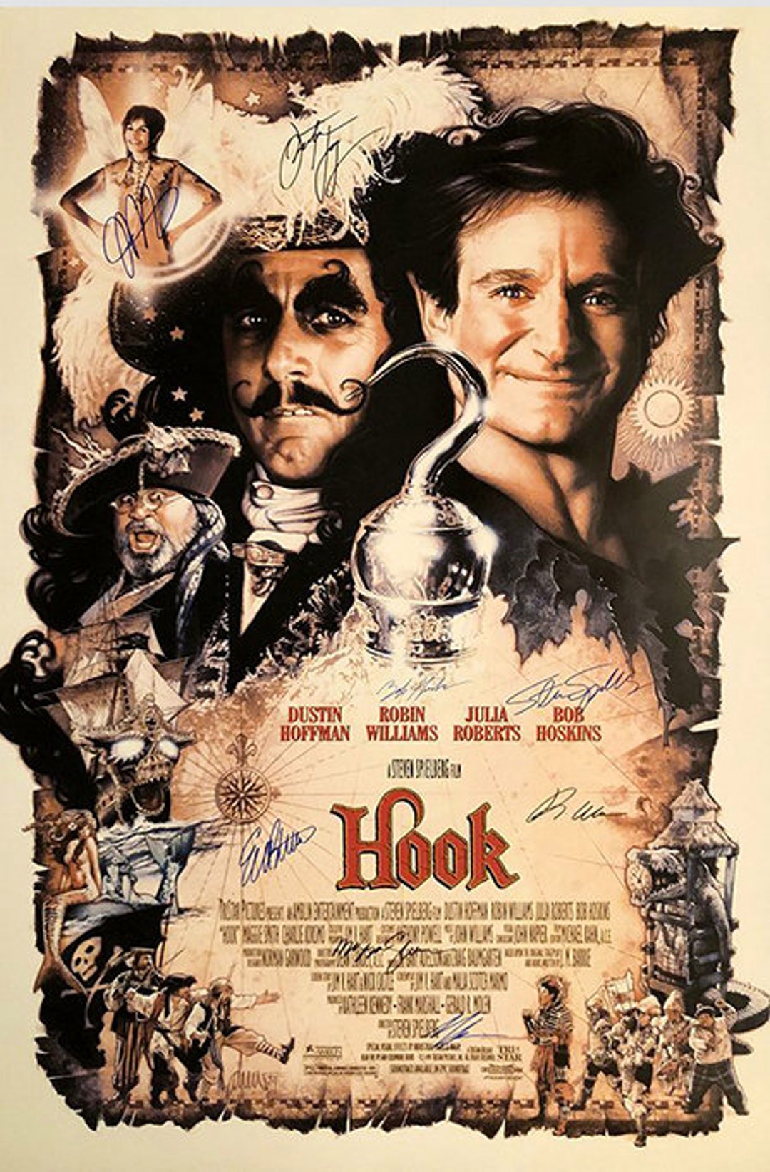 Signed Hook Movie Poster Etsy