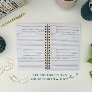 Reading Tracker Journal, Softcover Book Review Planner image 18