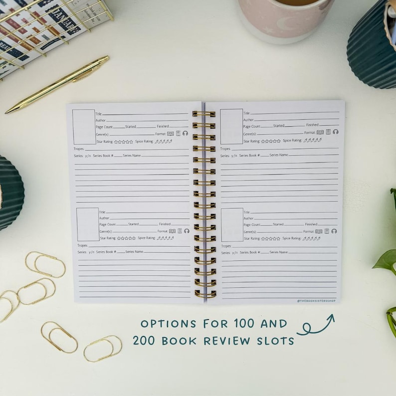 Reading Tracker Journal, Softcover Book Review Planner image 18