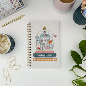 Reading Tracker Journal, Softcover Book Review Planner Whimsical Bookshop