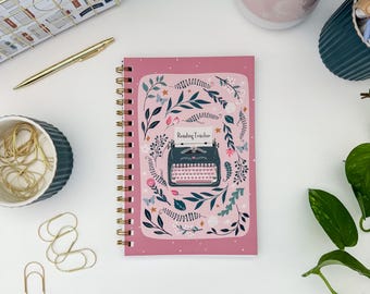 Typewriter Reading Journal, Book Review Tracker, Book Lover Gift