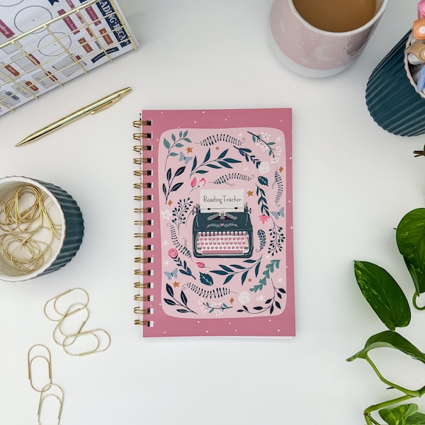 Typewriter Reading Journal, Book Review Tracker, Book Lover Gift