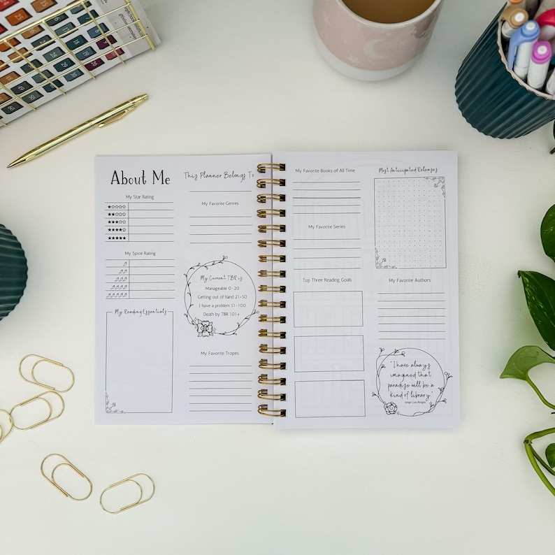 Reading Tracker Journal, Softcover Book Review Planner image 7