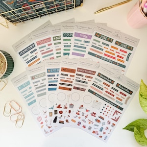 Reading Tracker ONLY- Monthly Reading Recap Stickers