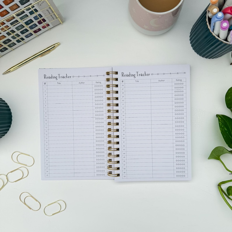 Reading Tracker Journal, Softcover Book Review Planner image 10