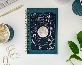 Moon Reading Journal, Book Tracker, Book Lover Gift