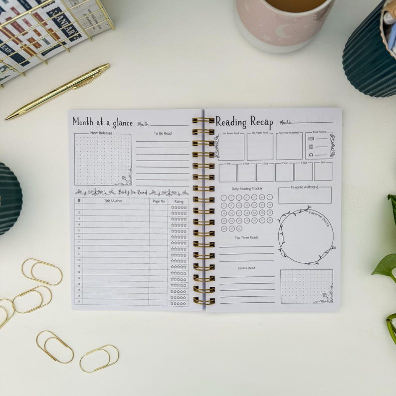 Reading Tracker Journal, Softcover Book Review Planner image 15