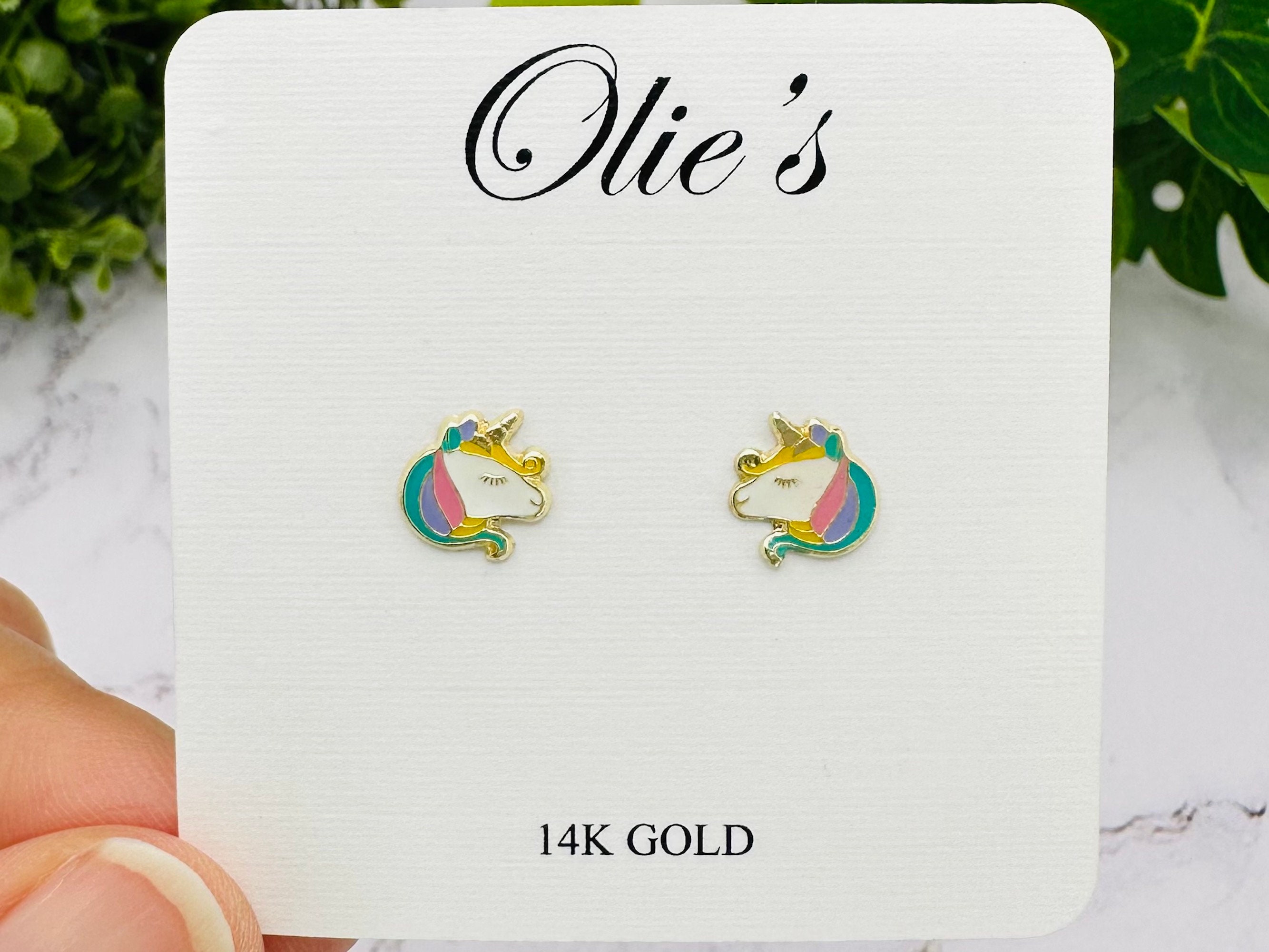 ◆STONEHENgE◆ Unicorn 14K Earrings U0122 il_1080xN.4869455542_5yq7.jpg