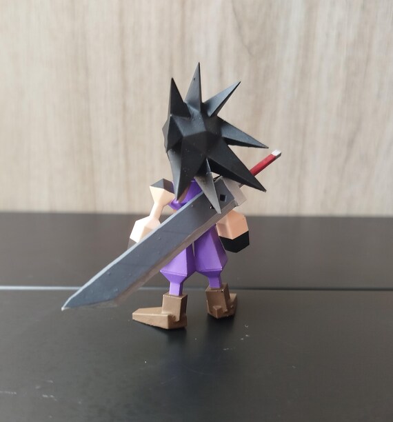 FFVII Figure Zack Lowpoly Final Fantasy 7 - Etsy