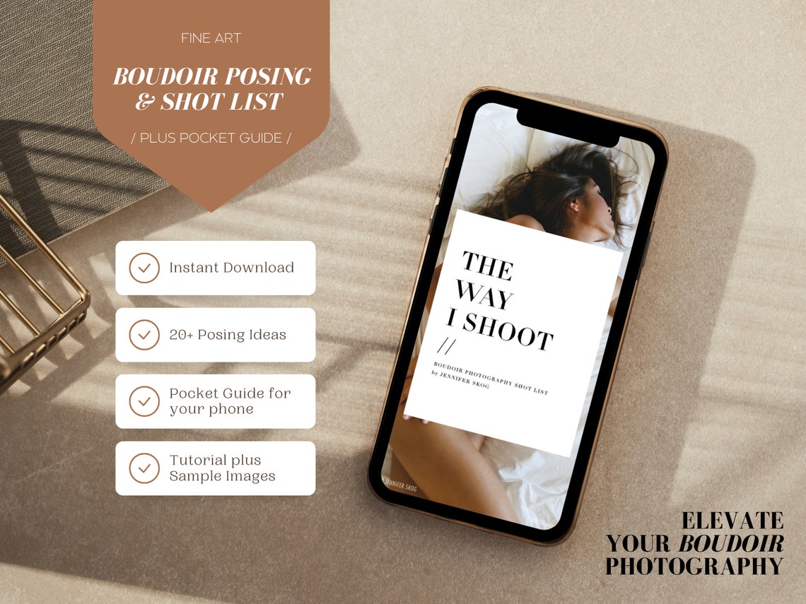 Boudoir Posing Guide Sexy Shot List Boudoir Photography Tips Etsy