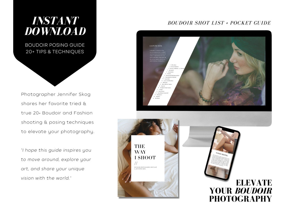 Boudoir Posing Guide Sexy Shot List Boudoir Photography Tips Etsy