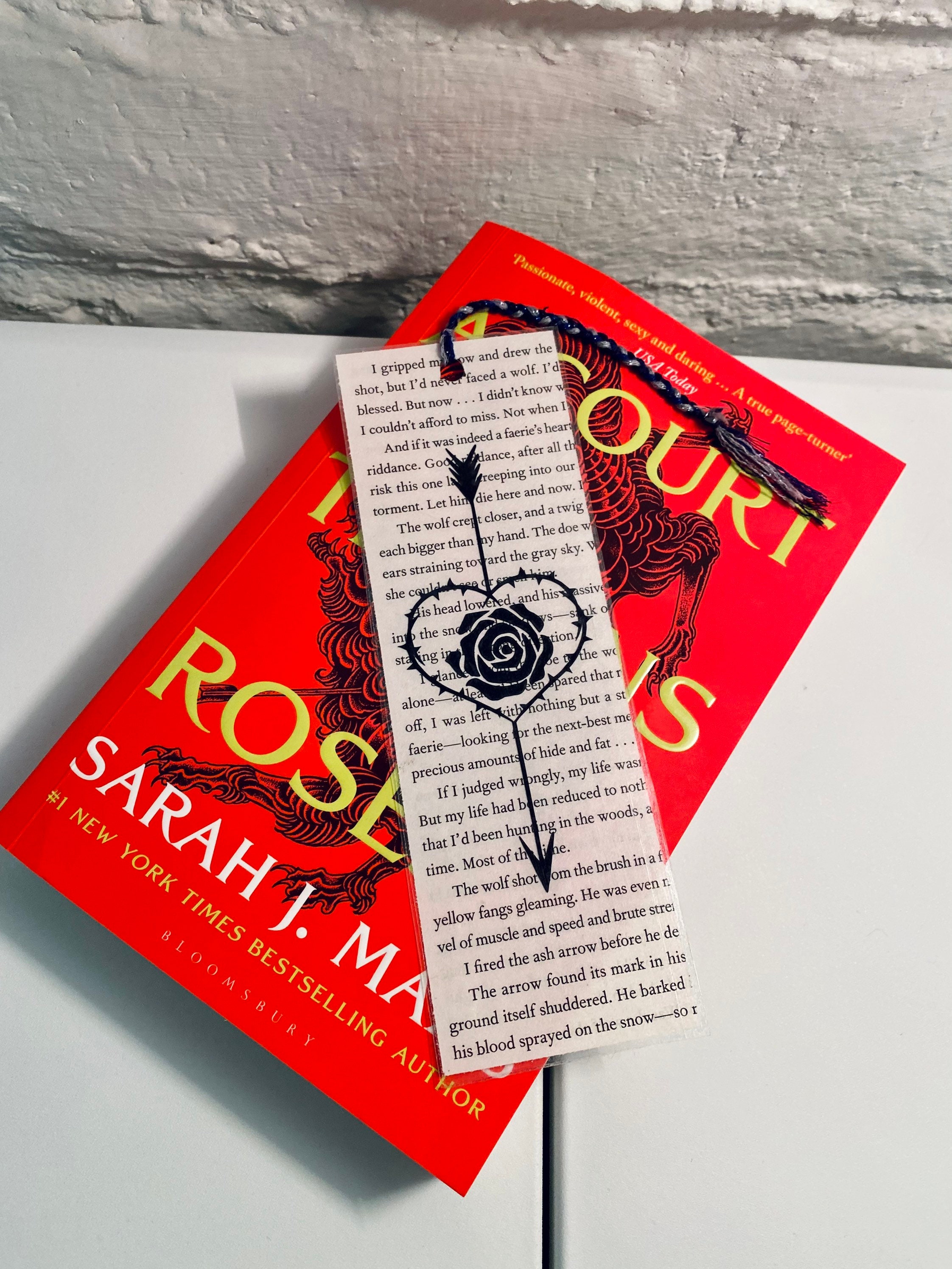 A Court of Thorns and Roses Inspired Bookmarks Etsy