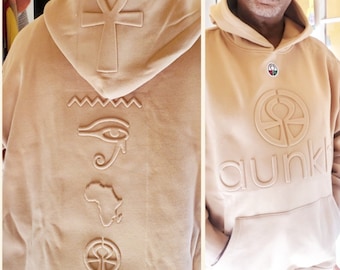 Embossed Sweater/Hoodie-Elevate Your Style: Embossed-Pullover Ankh Hoodie-Sweater