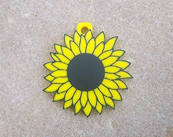 Sunflower Dog Tag / Keychain