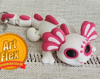 Flexi Axolotl Keychains | Magnet | Fidget Toy