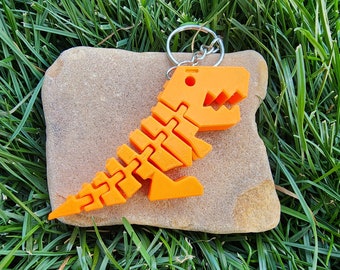 Flexible Dinosaur Keychain