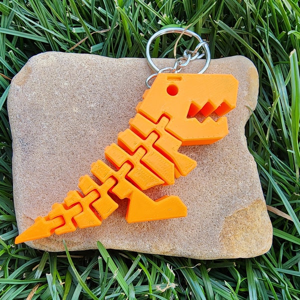 Flexible Dinosaur Keychain