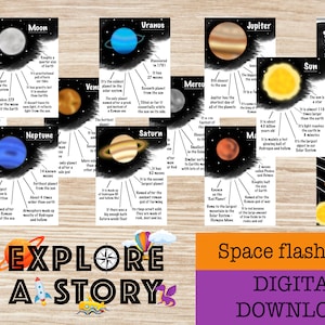 Tarjetas del SISTEMA SOLAR, Tarjetas didácticas del Planeta, Recursos Montessori, Material educativo Educación en el hogar, Aprendizaje para necesidades especiales, actividades STEM