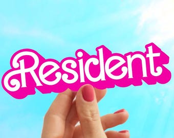 Resident Vinyl Sticker – Laptop, Water Bottle Decal